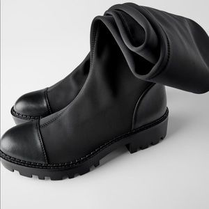 Zara Thigh-High Nylon Boots